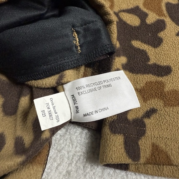 Orvis Hill Country Microfleece 1/4 Zip Pullover Mens Large 1971 Camo Sweater - Picture 6 of 6